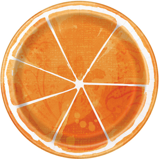 Orange Slice 7” Plates 8CT