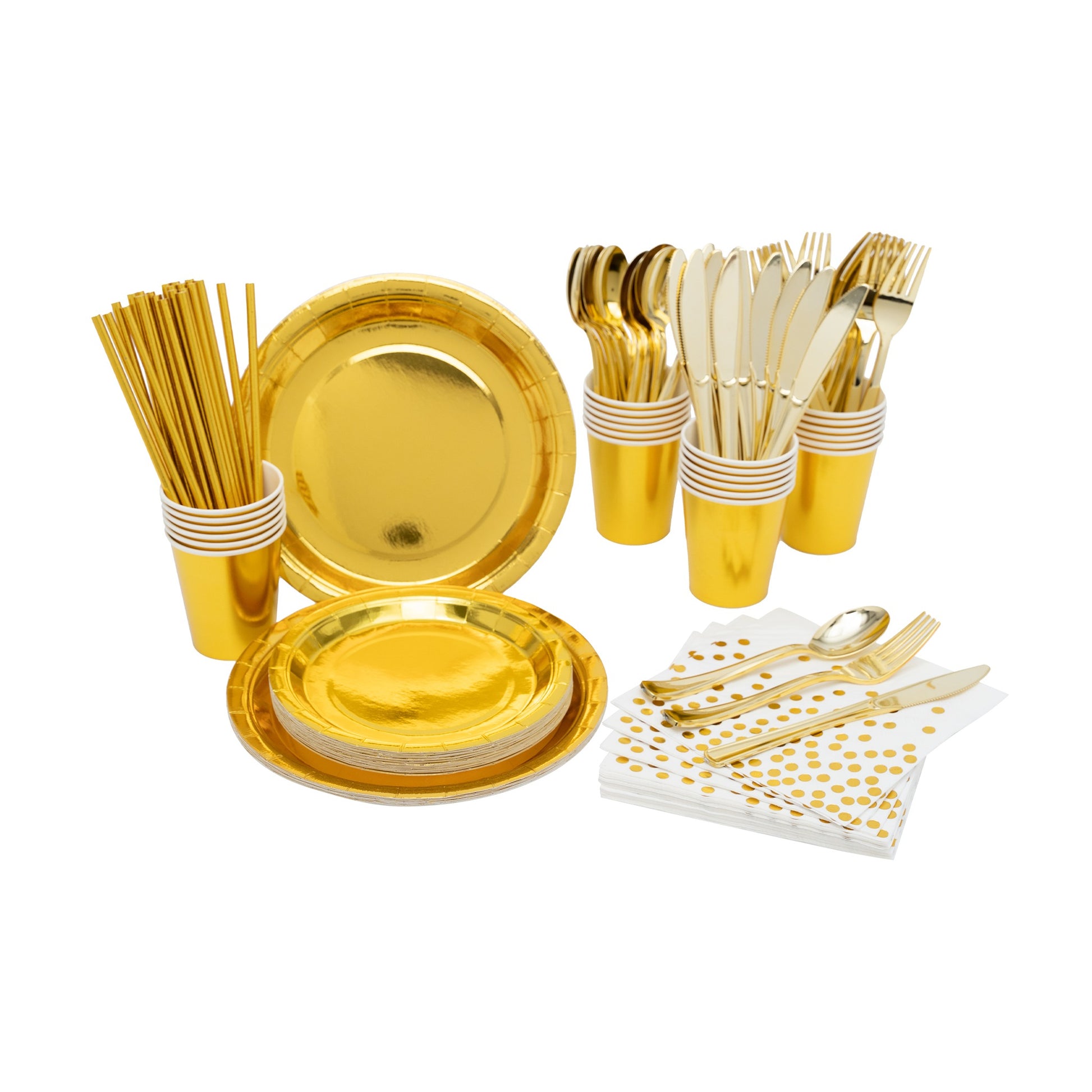 Paper Dinner Set 25/Set Gold