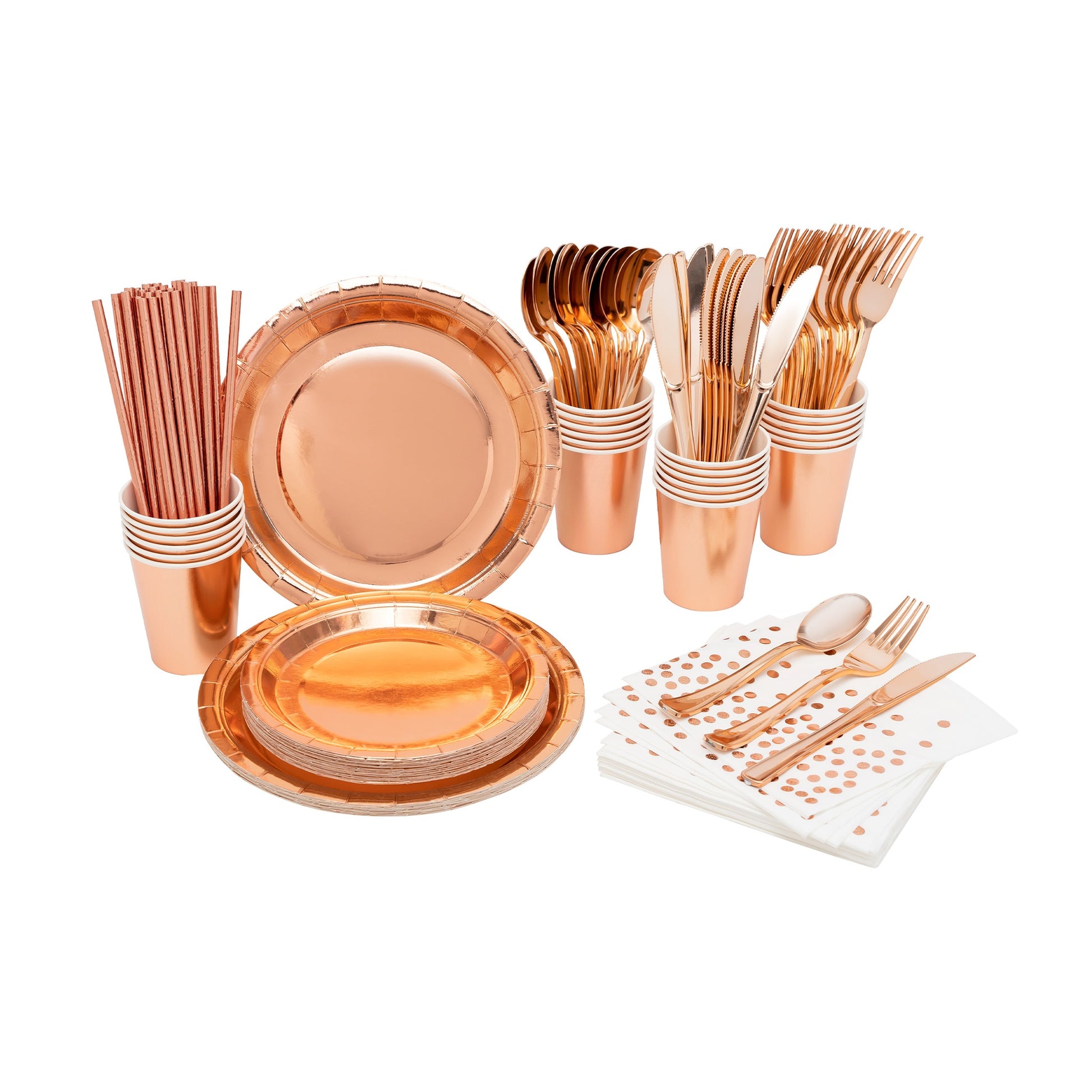 Paper Dinner Set 25/Set Rose Gold