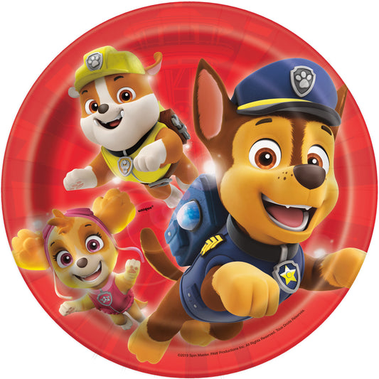 Paw Patrol 7” plate Red