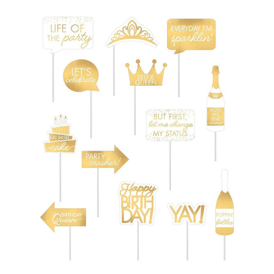 Photo Booth Kit Golden Age Birthday