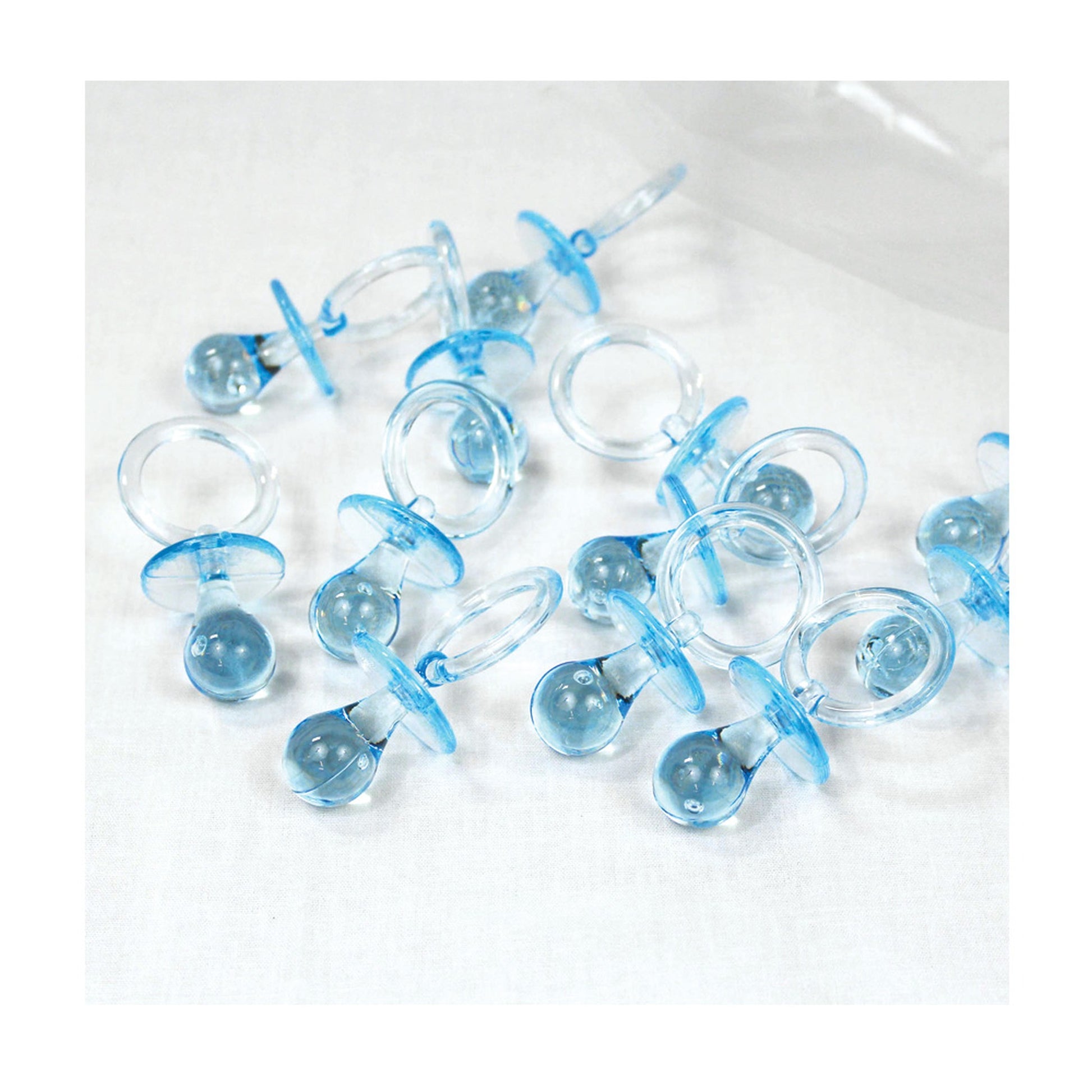 Plastic Filler Pacifier Blue 12pc