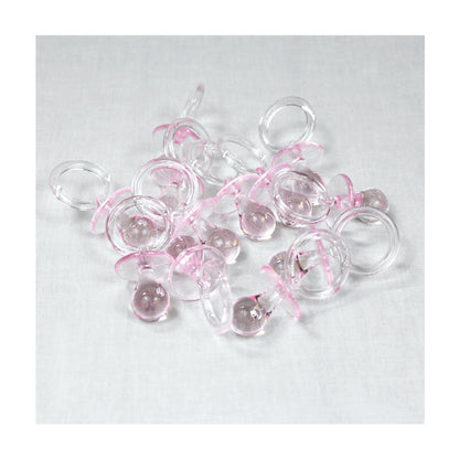 Plastic Filler Pacifier Pink 12pc