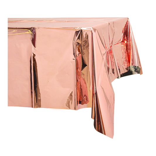 Plastic Foil Table Cover Rose Gold