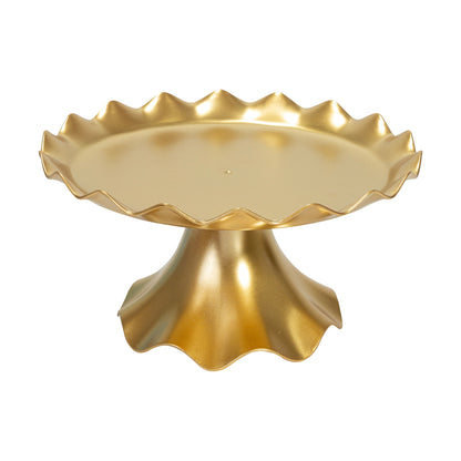 Plastic Ruffle Edge Treat Stand-Gold