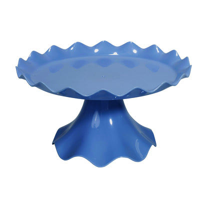 Plastic Ruffle Edge Treat Stand-Royal Blue