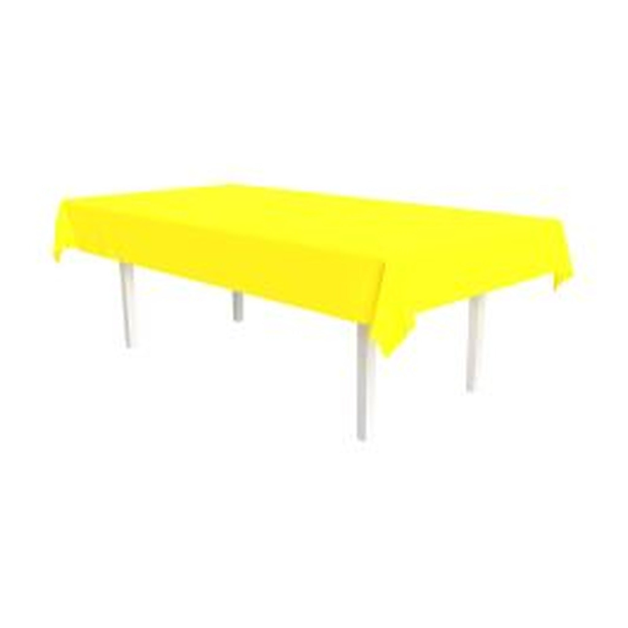 Plastic Table Cover Neon Yellow