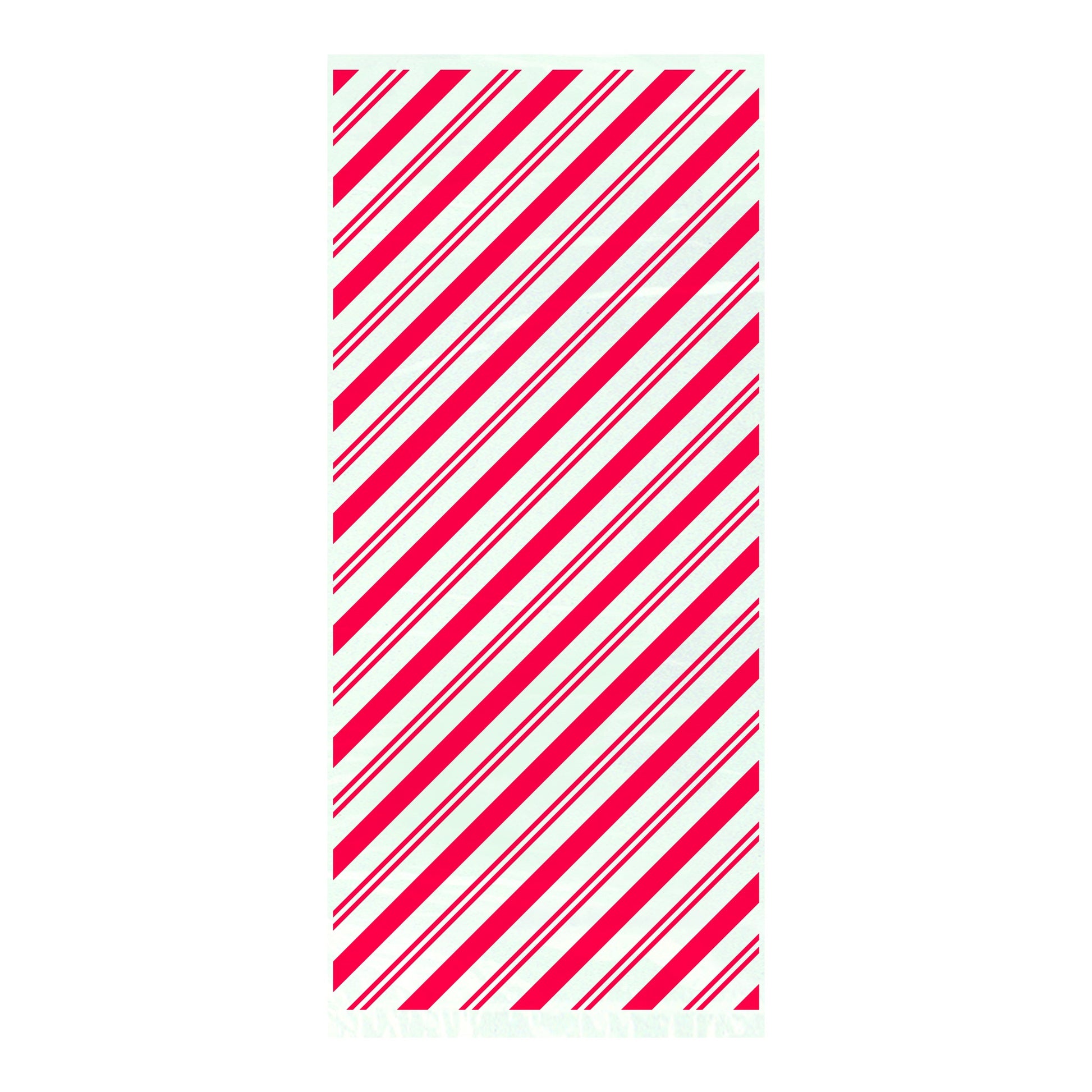 Red Stripe Cellophane Bags 20ct