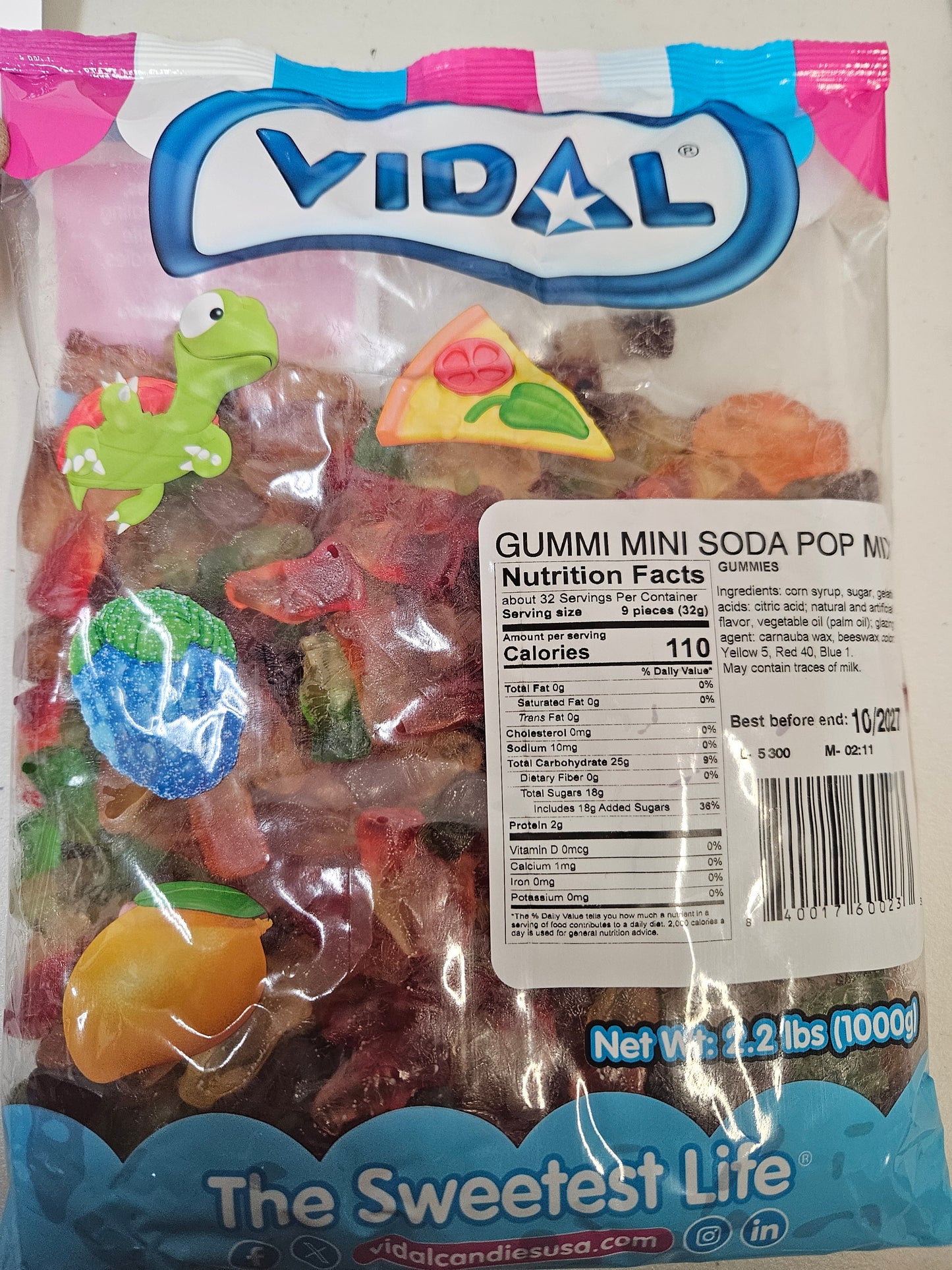 Vidal Gummy Mini Soda Mix 2.2 Lbs