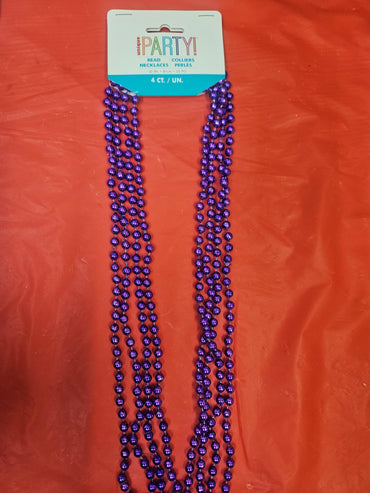 Bead Necklace Purple 4ct