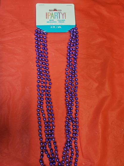 Bead Necklace Purple 4ct