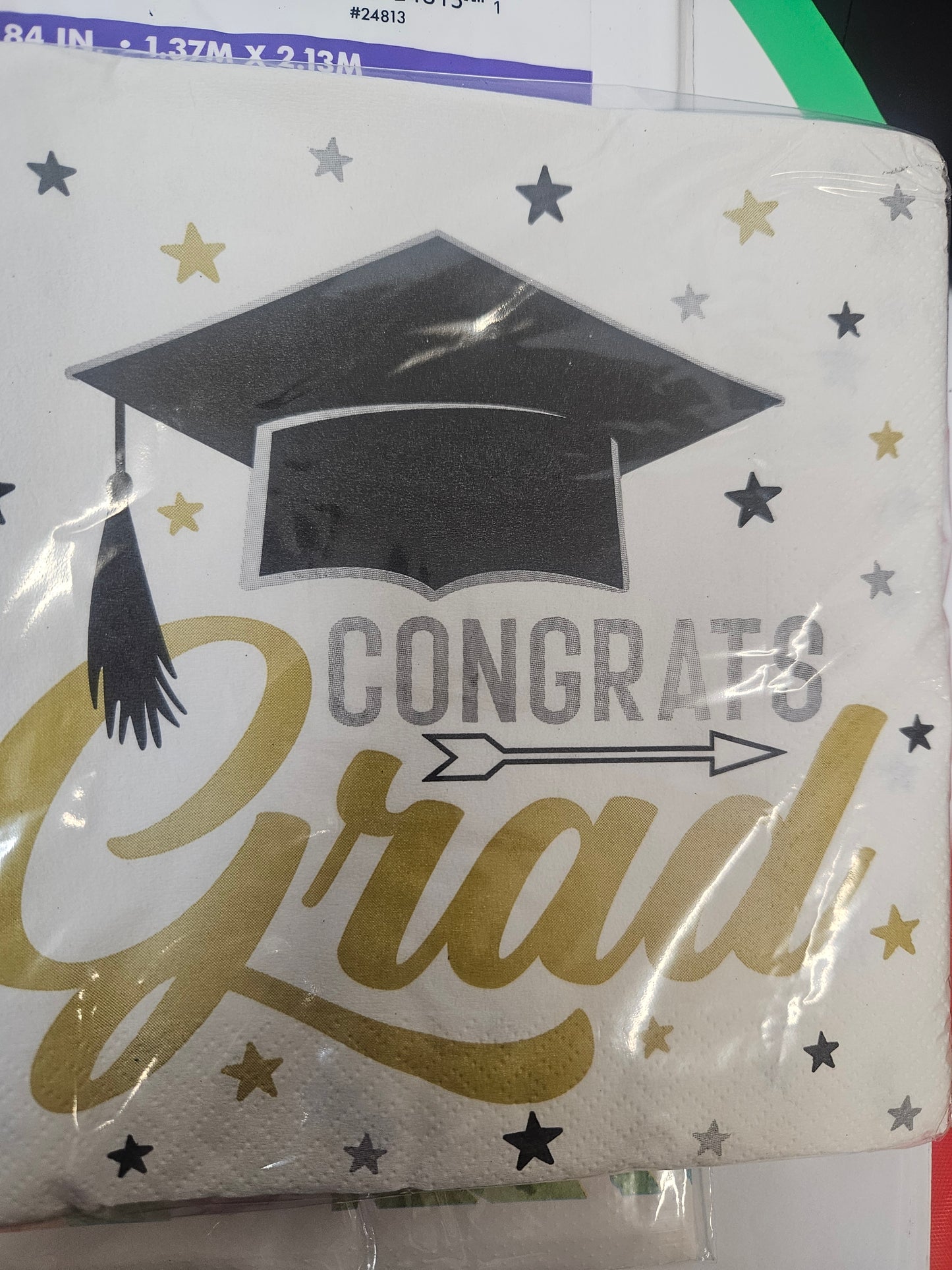 Stars & Caps Graduation Lunch Napkin 16ct