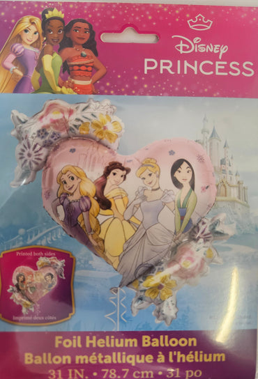 Disney Princess Heart & Flowers Foil Balloon 1ct Foil Balloon 31"