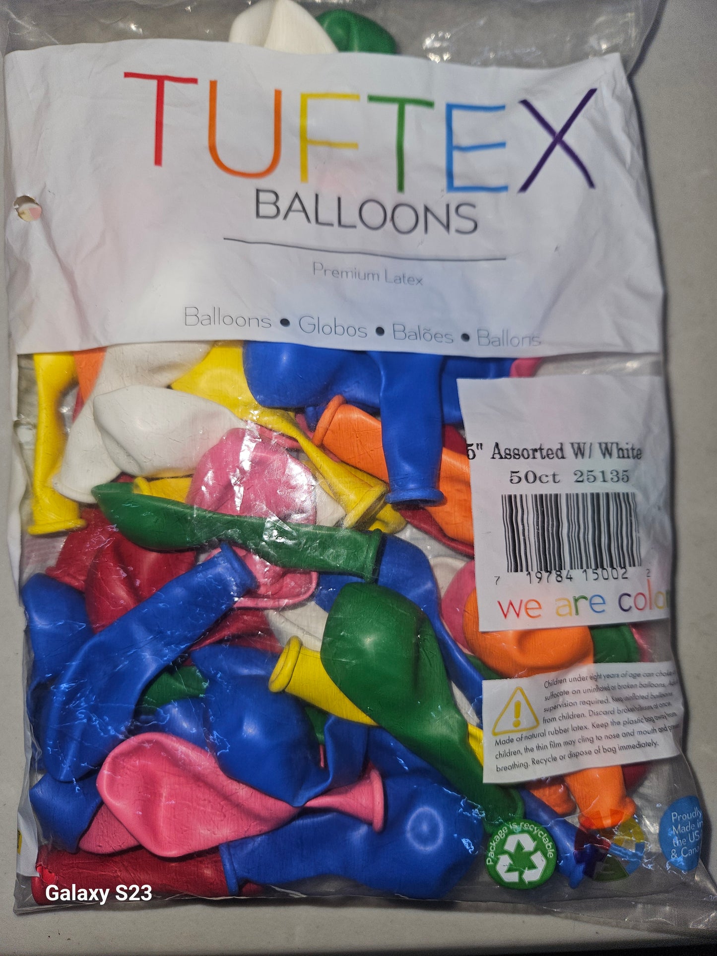 Tuftex 5" Standard Assorted White 50ct