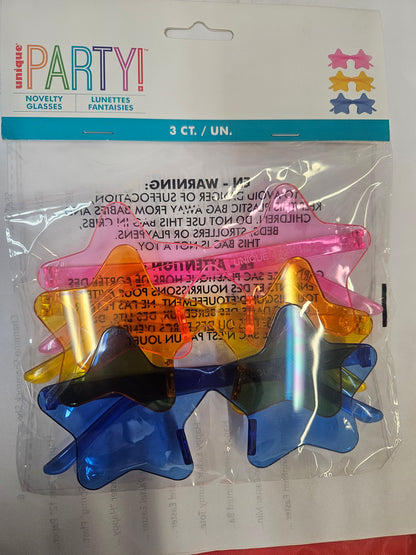 Assorted Star-Shape Glasses 3ct