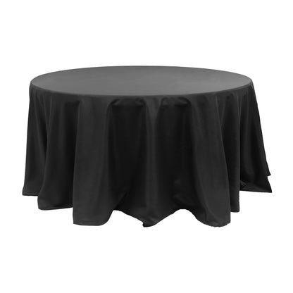 Round Polyester Table Cover Blue