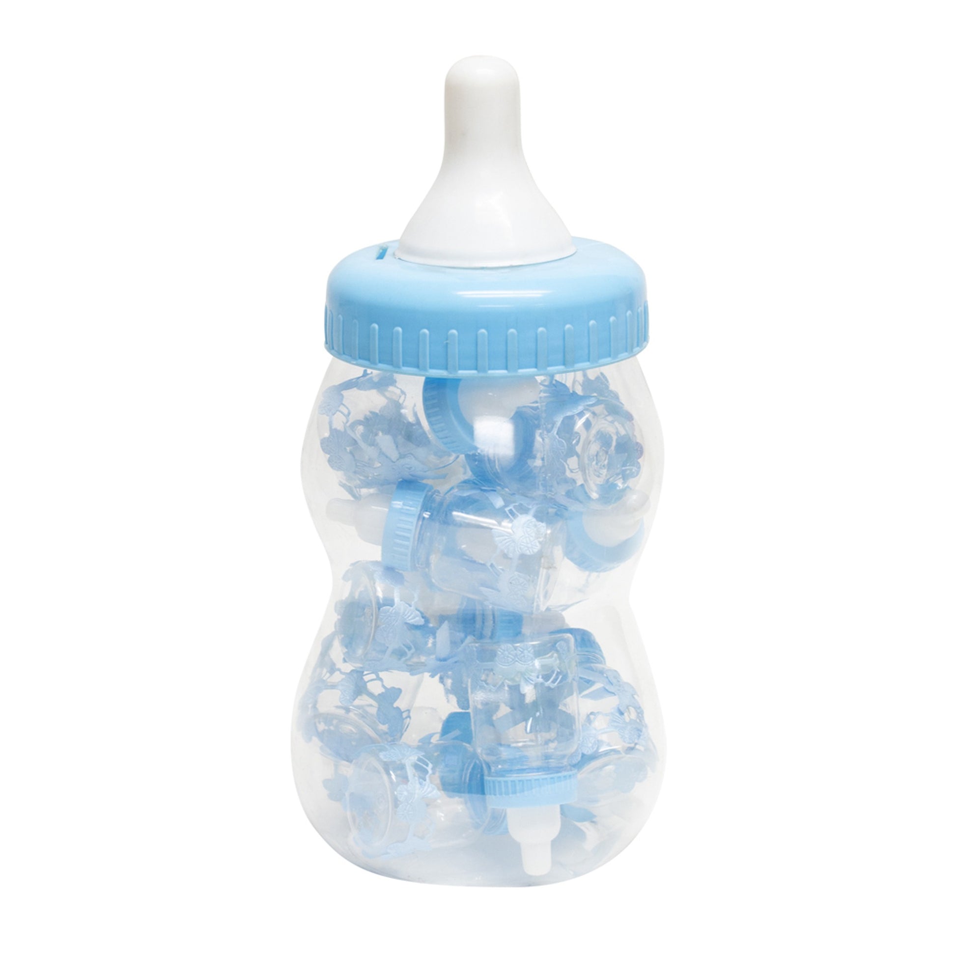 Small Plastic Baby Bottles Blue 16pc