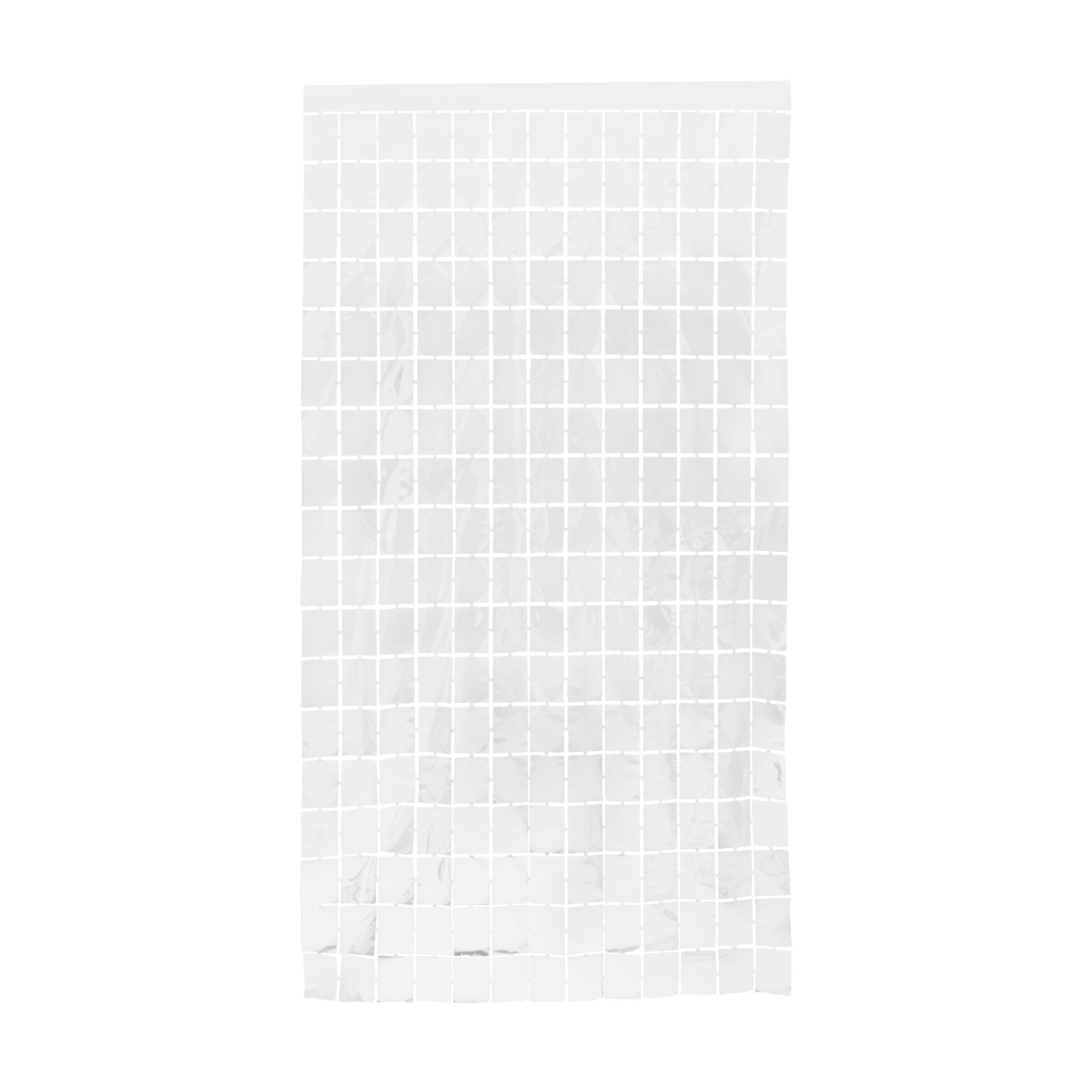 Square Foil Curtain Met.White