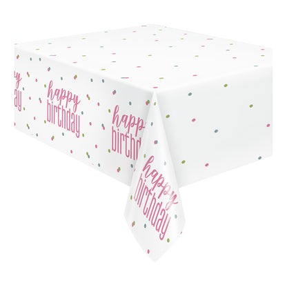 Table Cover Birthday Rose Gold