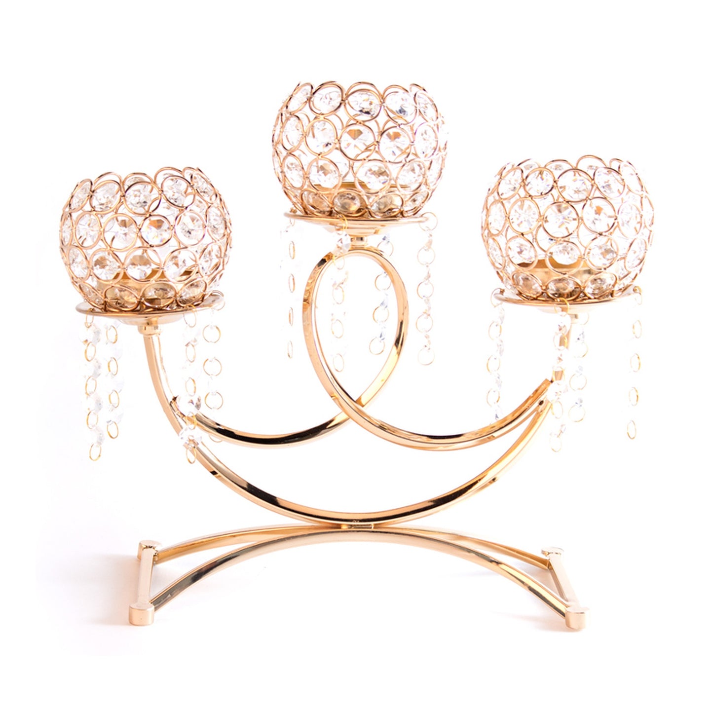 Tabletop Low Candelabra Gold