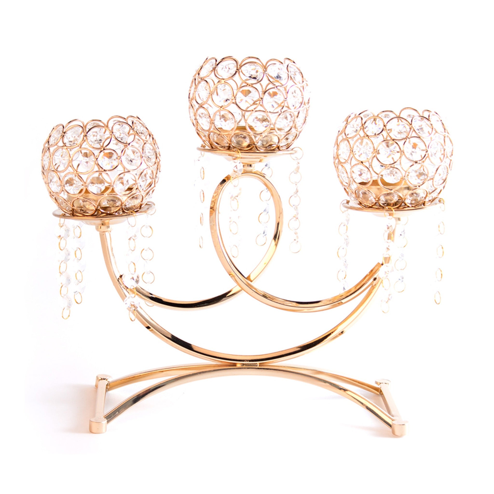 Tabletop Low Candelabra Gold