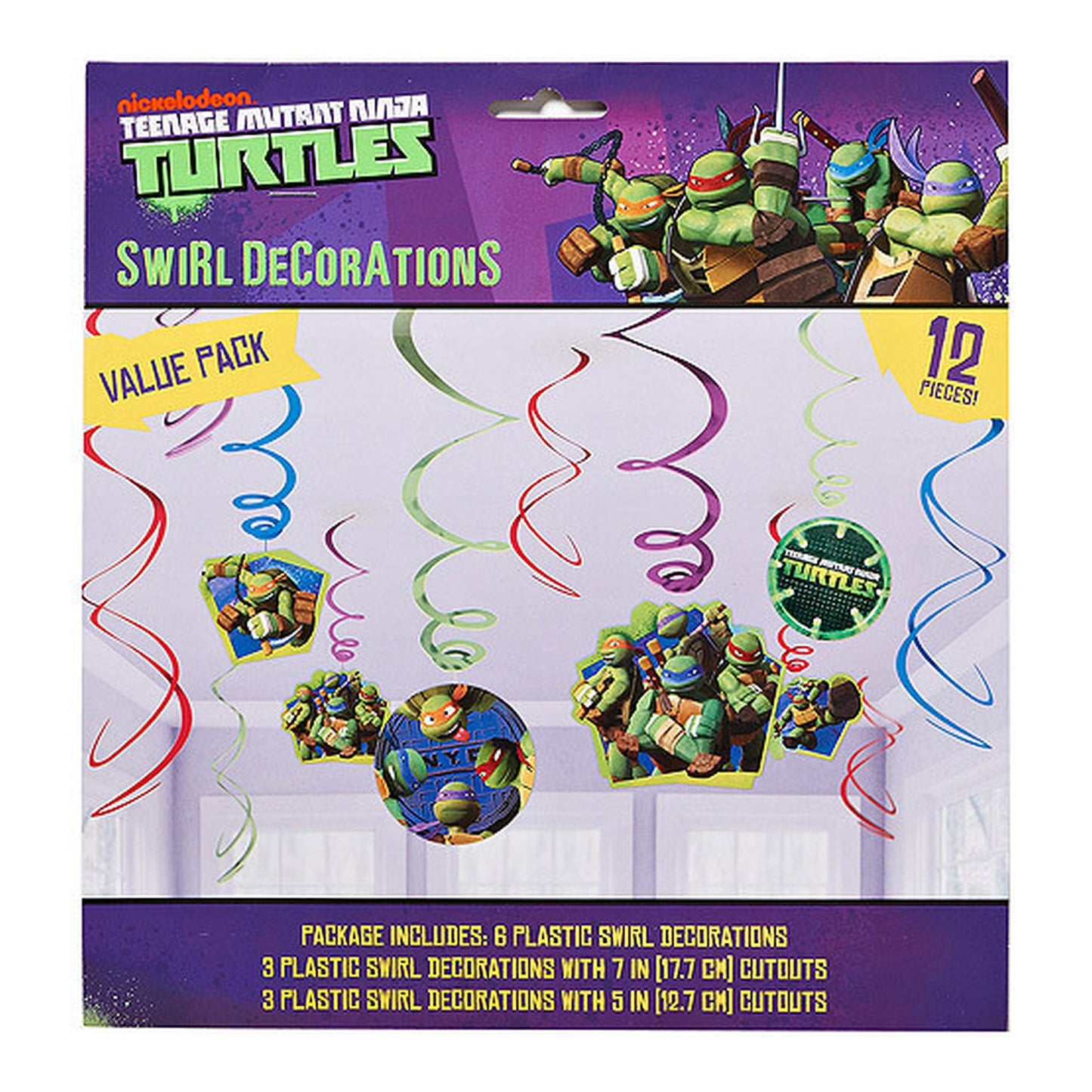 Teenage Mutant Ninja Turtles Swirl Decoration 12ct