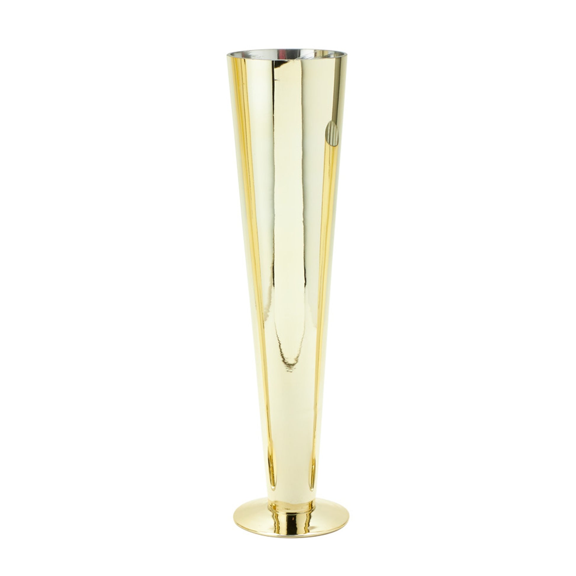 Trumpet Glass Vases Gold