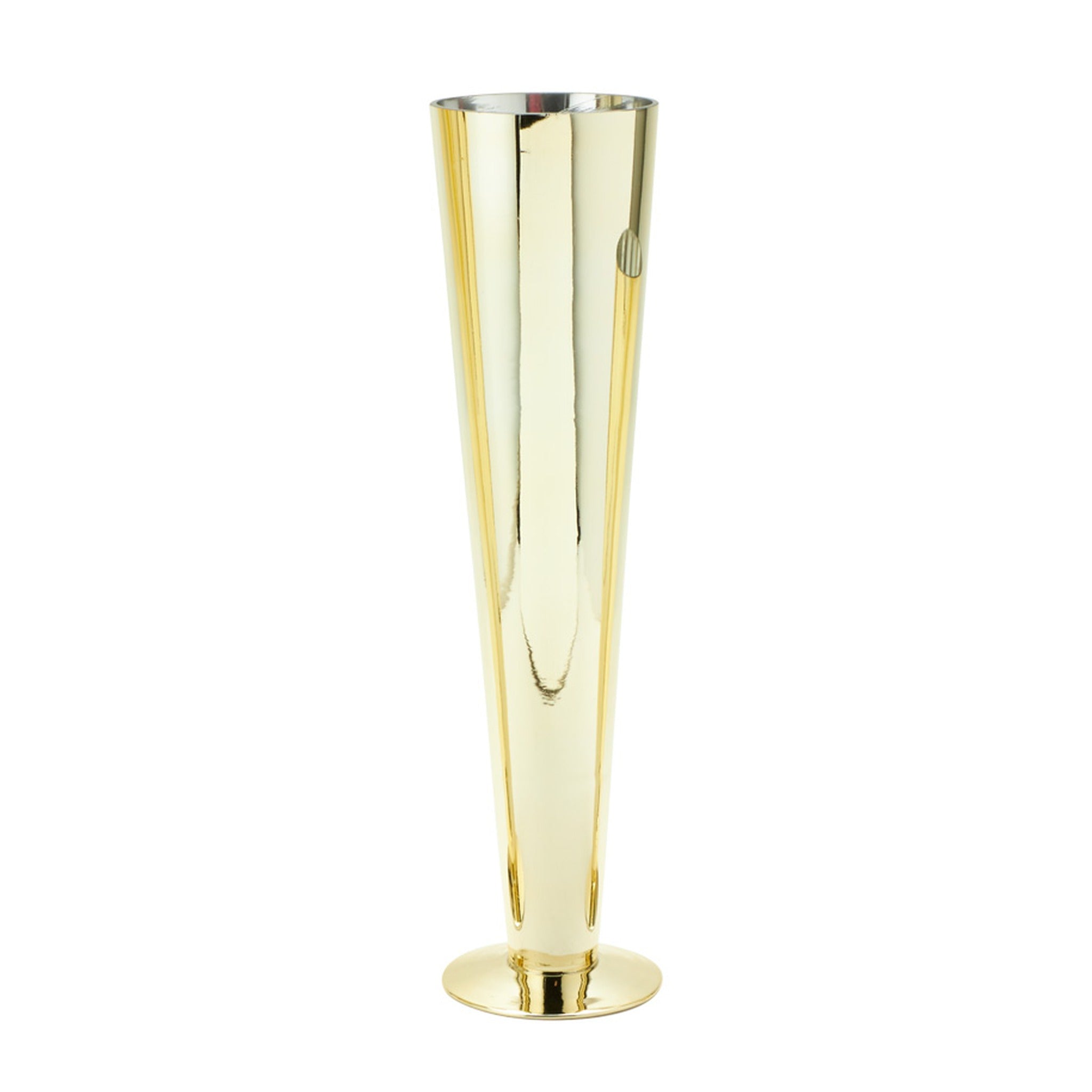 Trumpet Glass Vases Gold